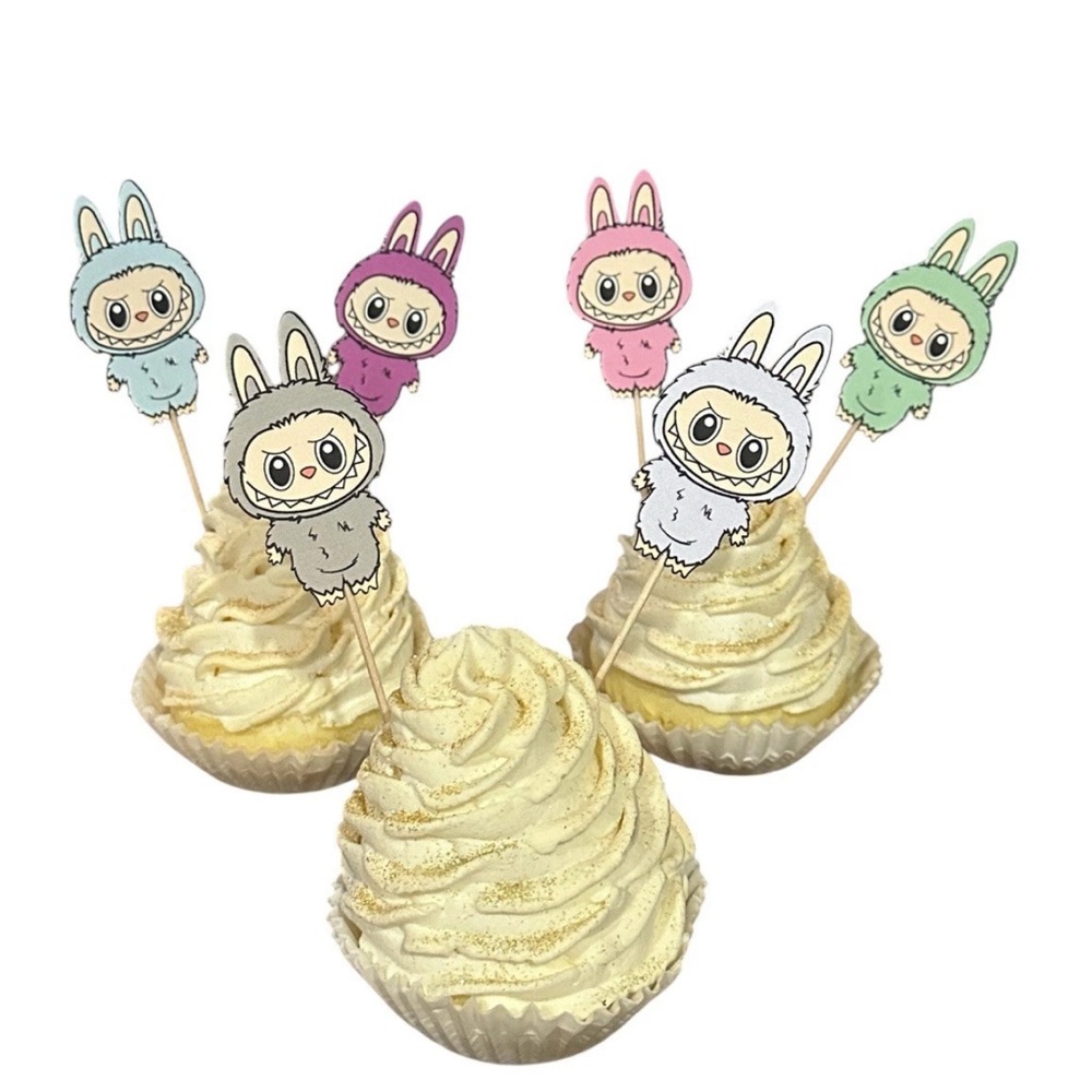 Labubu Party, Labubu Cupcake Toppers, Labubu Birthday, Labubu Decor, 12 Ct - Picture 3 of 3